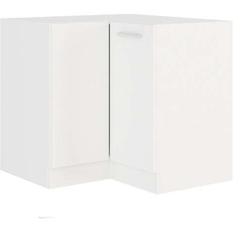 EKO White Eckunterschrank 89x89cm Weiss matt Küchenzeile Küchenblock Einbauküche
