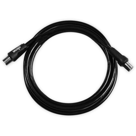 EKON Cavo Antenna Coassiale Maschio -  Femmina Nero