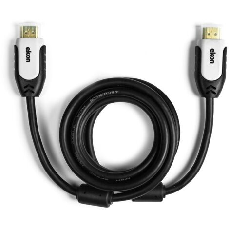 EKON Cavo Hdmi V.1.4 Alta Velocità Con Ethernet Con Connettori Dorati Nucleo In Ferrite10 Metri