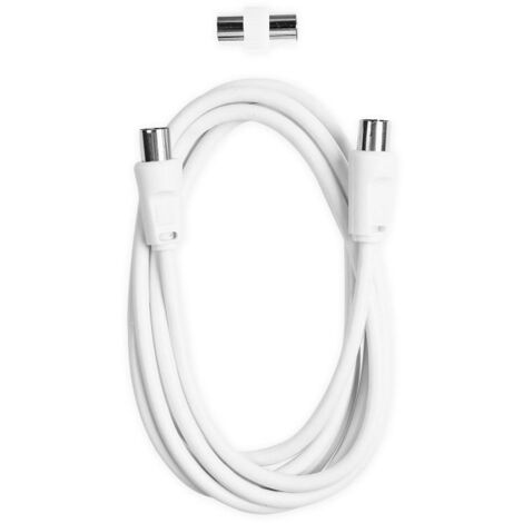 Ekon ECAN18MFW câble coaxial 1,8 m 9,5 mm Blanc