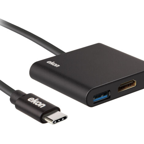 Ekon ECITTYCUSBHDMITY hub & concentrateur USB Type-C Noir