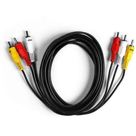 Ekon ECV3RCA30MM cavo video composito 3 m RCA Nero