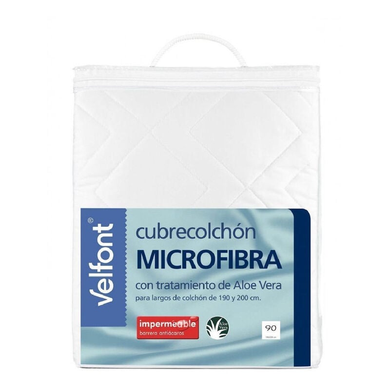 

CUBRECOLCHON Impermeable, Modelo Velfont. Cama 120cm - El Almacén del Colchon - Blanco