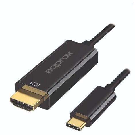 El APPC52 es un cable USB Tipo C (macho) a HDMI (macho). Soporta una resolución máxima de 4K/60Hz y es compatible con portátiles y smartphones con con