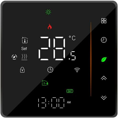 El controlador de temperatura programable semanal del termostato WiFi inteligente admite control táctil/aplicación móvil/control de voz compatible con Alexa/Google Home, para