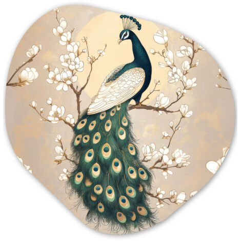 EL CUADRO Pavo real - Rama - Flores Cuadros Decoracion Salon Modernos 40x40