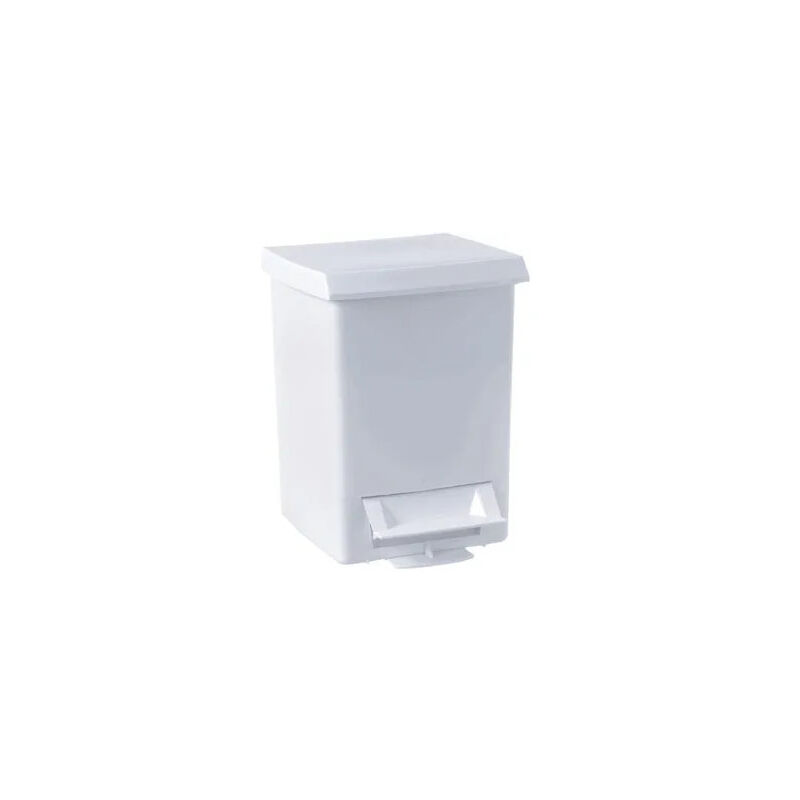 

El cubo de basura blanco