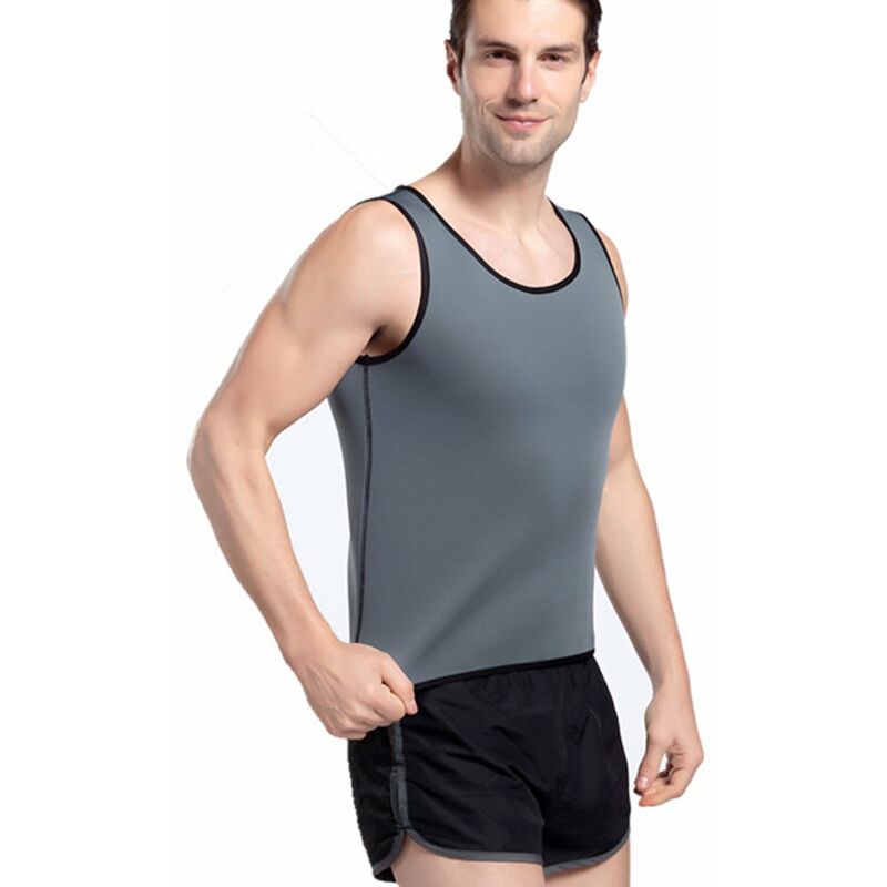 

El cuerpo de los hombres que forma las camisetas sin mangas, camisetas sin mangas del corse de la aptitud de la ropa de deportes,gris, XXXL