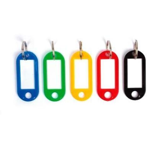 El pack de 10 llaveros con etiqueta en colores básicos sólidos es la solución perfecta para mantener tus llaves organizadas y fácilmente identificable