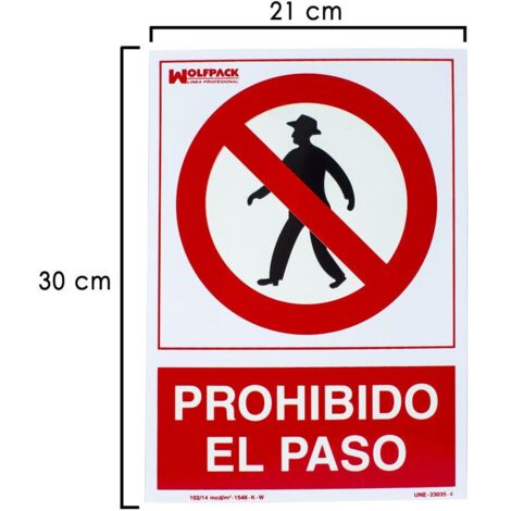 El Paso Verbotsschild 30x21 cm.