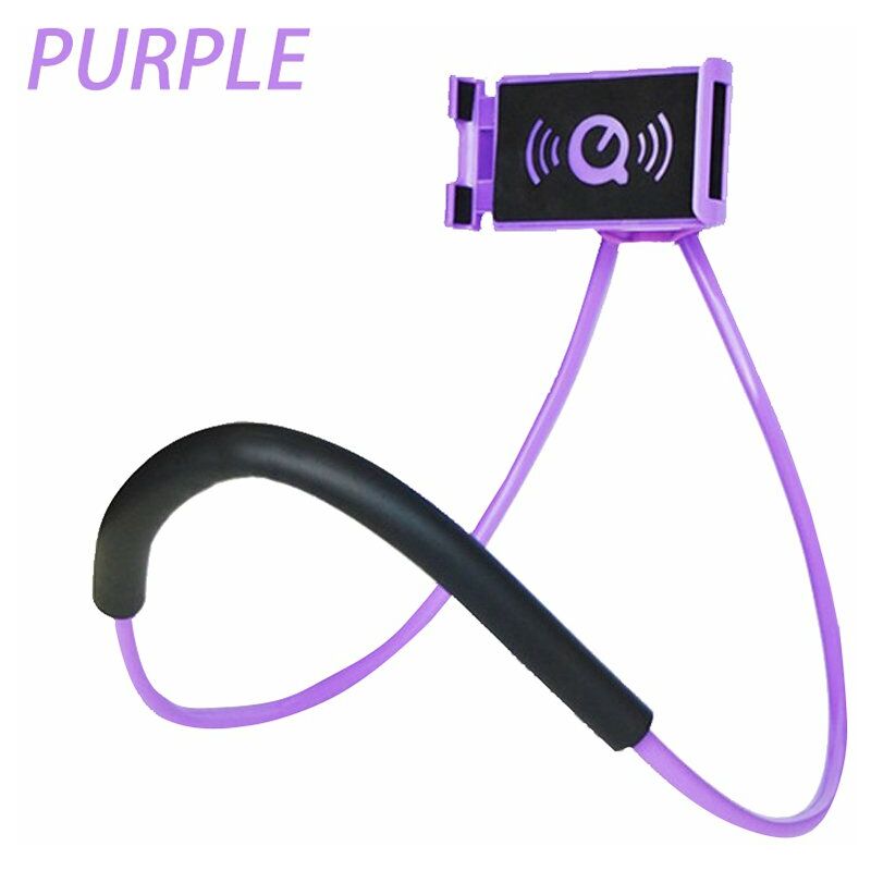 

El telefono colgante perezoso del cuello coloca el soporte del soporte del telefono movil del collar,Purpura