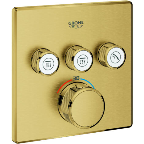 El termostato Grohe Grohtherm SmartControl con tres válvulas de