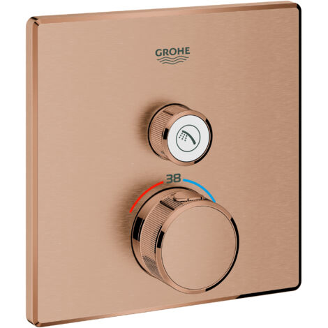 El termostato Grohe Grohtherm SmartControl con una válvula de