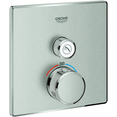 El termostato Grohe Grohtherm SmartControl con una válvula de