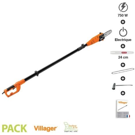Elagueuse sur perche électrique 750W guide Oregon 24cm Villager VEPS 915