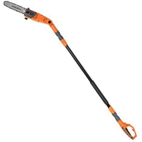 Elagueuse sur Perche Télescopique 212-286 cm 750W Tête Réglable Vitesse de chaîne 11 m/s Tige en Aluminium Rétractable A Angle de Coupe Réglable
