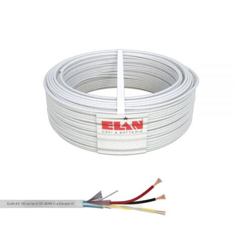 Elan Cavo allarme 2X0,75DIR+6X0,22 Tw Schermato Rame 100mt - 039291