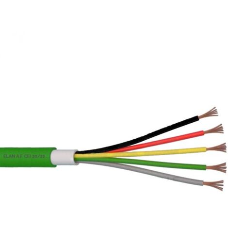 Elan cavo automazione cancelli 5x0,50 100% rame doppia guaina GR2 100mt - 040551