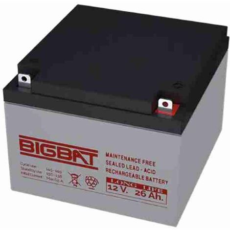 ELAN-Code 1224 – 12-V-Batterie. 26 Ach. Elan Bigbat Blei-Säure-Batterie 12 V 26 Ah lange Lebensdauer 01224