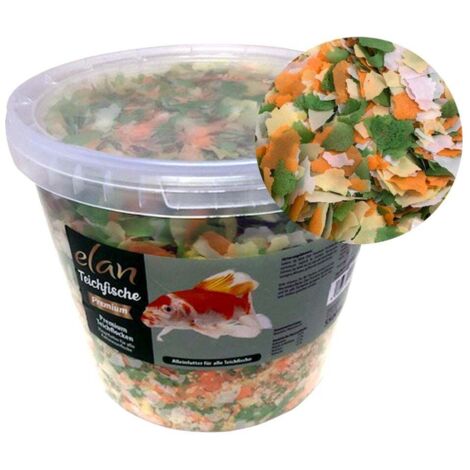 Elan Teichflocken Premuimfutter mit verschiedenen Flocken 5,5 L Flocken