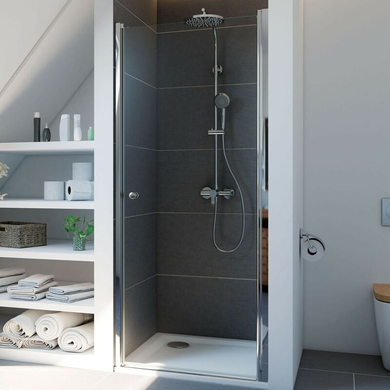 Breuer - Elana 6 Porte pivotante pour niche droite Dimensions paroi fixe: 80 cm