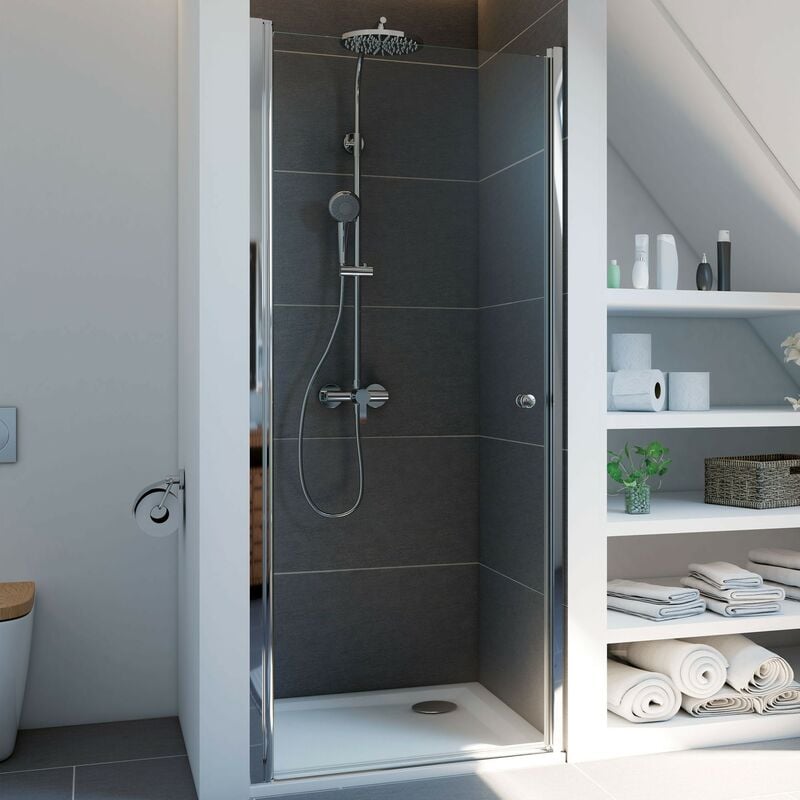 Elana 6 Porte pivotante pour niche gauche Dimensions paroi fixe: 90 cm