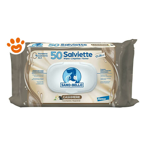 Elanco Dog &amp Cat Sano e Bello Salviette Detergenti (50 pezzi) - Scegli la Profumazione  - Elanco Dog &amp Cat Sano e Bello Salviette Detergenti (50 pezzi) - Scegli la Profumazione - Cashmere