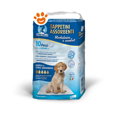 Elanco Dog Sano e Bello Tappetini Assorbenti (60x60cm)  - Elanco Dog Sano e Bello Tappetini Assorbenti (60x60cm) - Confezione Da 10 Tappetini