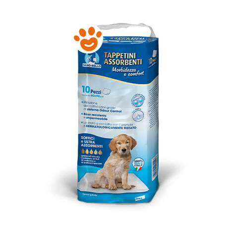 Elanco Dog Sano e Bello Tappetini Assorbenti (60x90cm)  - Elanco Dog Sano e Bello Tappetini Assorbenti (60x90cm) - Confezione Da 10 Tappetini
