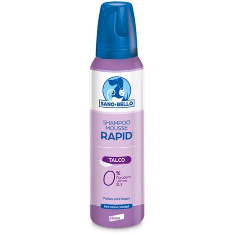 Elanco Shampoo Mousse Cani e Cuccioli  - Elanco Shampoo Mousse Cani e Cuccioli - Rapid al Talco 300 ml