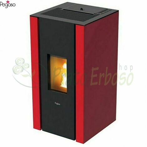 Elane - Stufa a pellet da 8.5 Kw rossa