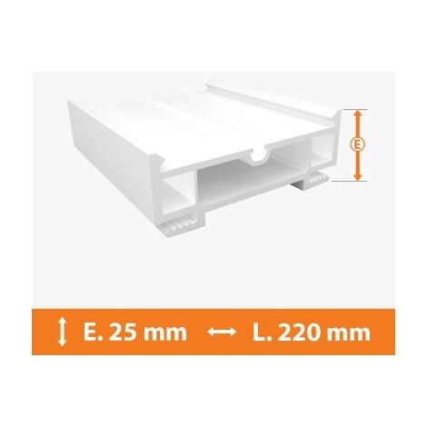 Elargisseur PVC Blanc - 25mm x L.220cm