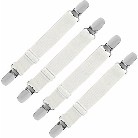 Sheet Suspenders Adjustable Elastic Bed Sheet Holder Straps For Full Bed  Fitted Sheet Straps 6 Way Cross With 12 Heavy Duty