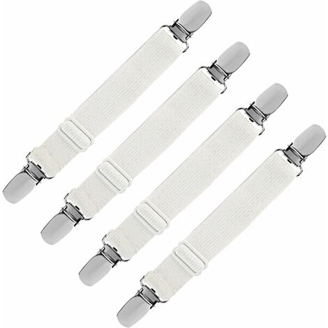 Bed Maker's Adjustable Sheet Straps, 4 Pack 