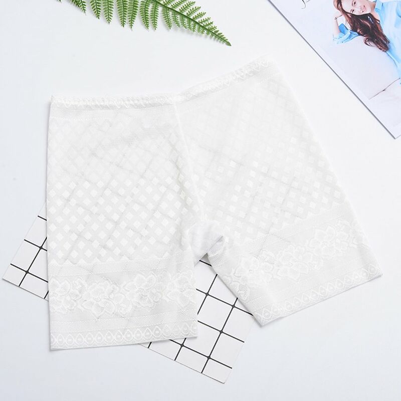 

Elasticidad Seda de hielo Tres colores Antibacterianos Pantalones cortos comodos Bragas Cintura media Transpirable Flores de seguridad Pantalones