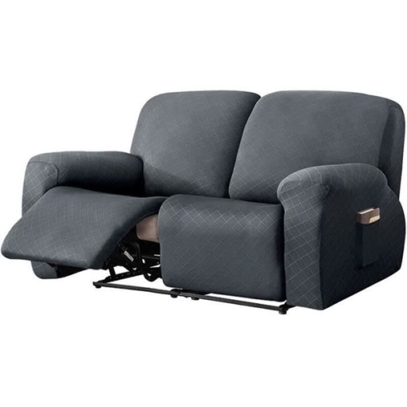 Elastique Canapé Relax Sofa Housse avec Poche 2 Place Fauteuil Relax Housse De Canapé Antidérapant Les Chats Et ProtègeC
