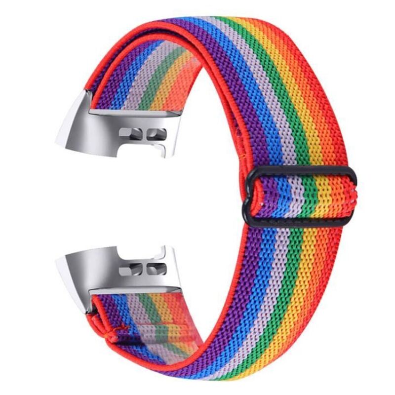 Élastique de Sport Boucle Strap avec Fitbit Charge 3/Fitbit Charge 4,Classique Réglable Bracelet avec en Aluminium Boucle en Alliage