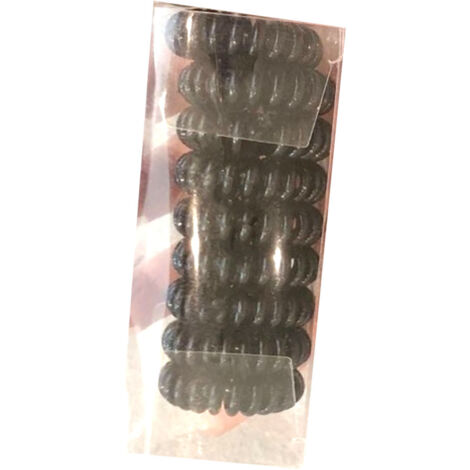 Élastiques à cheveux en spirale confortables en forme de cordon téléphonique pour filles - Noir