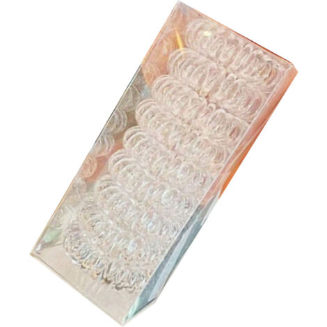 Élastiques à cheveux en spirale confortables, forme de cordon téléphonique, pour filles, transparents