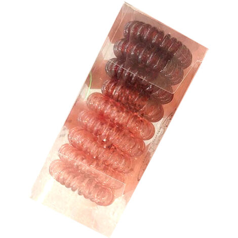 Élastiques à cheveux en spirale confortables pour filles, forme de cordon téléphonique, dégradé café