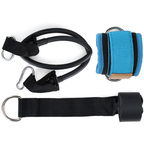 Élastiques de Résistance pour Exercices de Jambes, Anneau de Cheville Bleu Fitness et Musculation