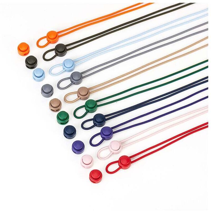 Image of Elastische Schnürsenkel mit Kordelzug, einfarbige Serie für bequeme Schnürsenkel