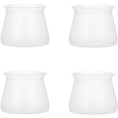Elastische Silikon-Stuhlbeinschoner, geschlossenes und transparentes Design, leicht zu reinigen für empfindliche Böden.
