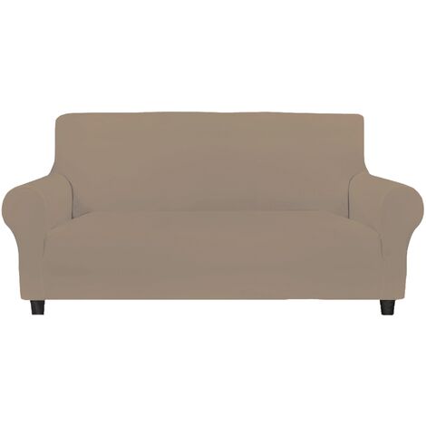 WELLHOME Elastischer Sofabezug 3-Sitzer Sofa AURORA Crema
