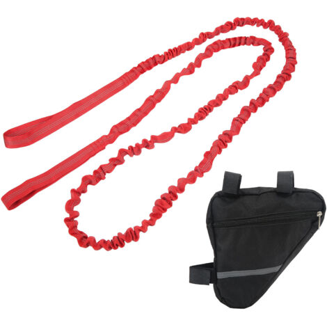 Elastisches Bungee-Seil für Kinderfahrradanhänger, gepolstert und farbenfroh für Outdoor-Sportarten – Rot