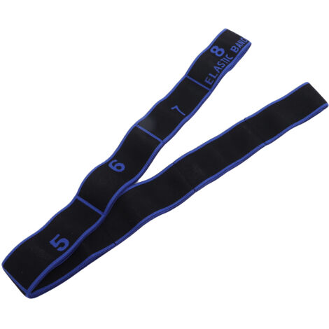 Elastisches Fitnessband für Yoga, Pilates und Krafttraining – abgestuftes blaues Widerstandsband