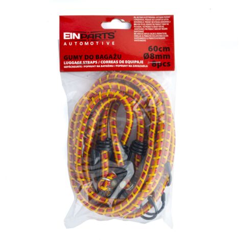 Elastisches Gummiseil 60 cm mit Haken x 4 Stk.