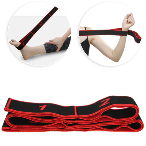 Elastisches Trainingsband für Yoga und Fitness – Verbessert Flexibilität und Kraft – Rot