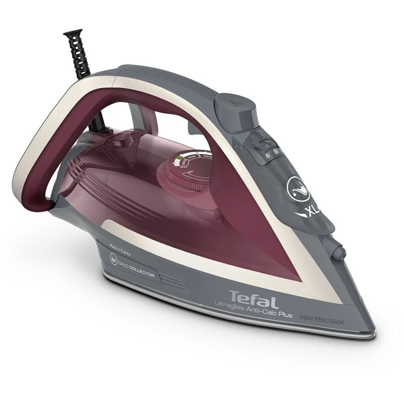 Ultragliss Anti-Calc Plus FV6840 Plancha a vapor 2800 w Púrpura, Plata - Tefal