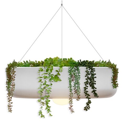 ELBA Lámpara colgante de 59 cm con cálida luz LED y batería recargable. Fabricada en España